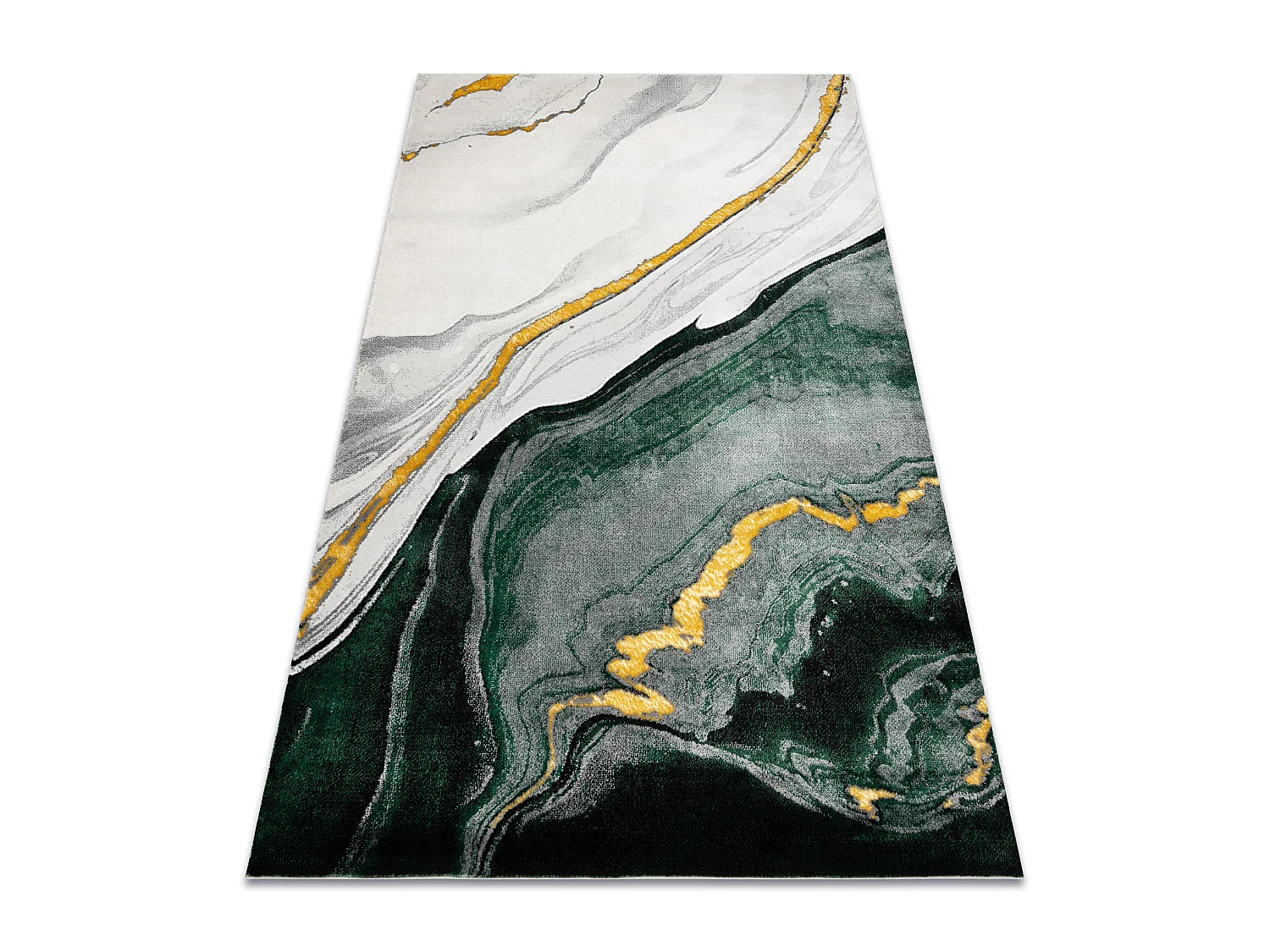 Tapis EMERALD exclusif 1017 glamour, élégant marbre bouteille verte  160x220 cm
