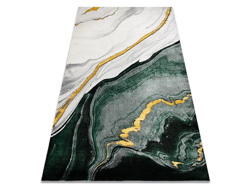 Tapis EMERALD exclusif 1017 glamour, élégant marbre bouteille verte  160x220 cm