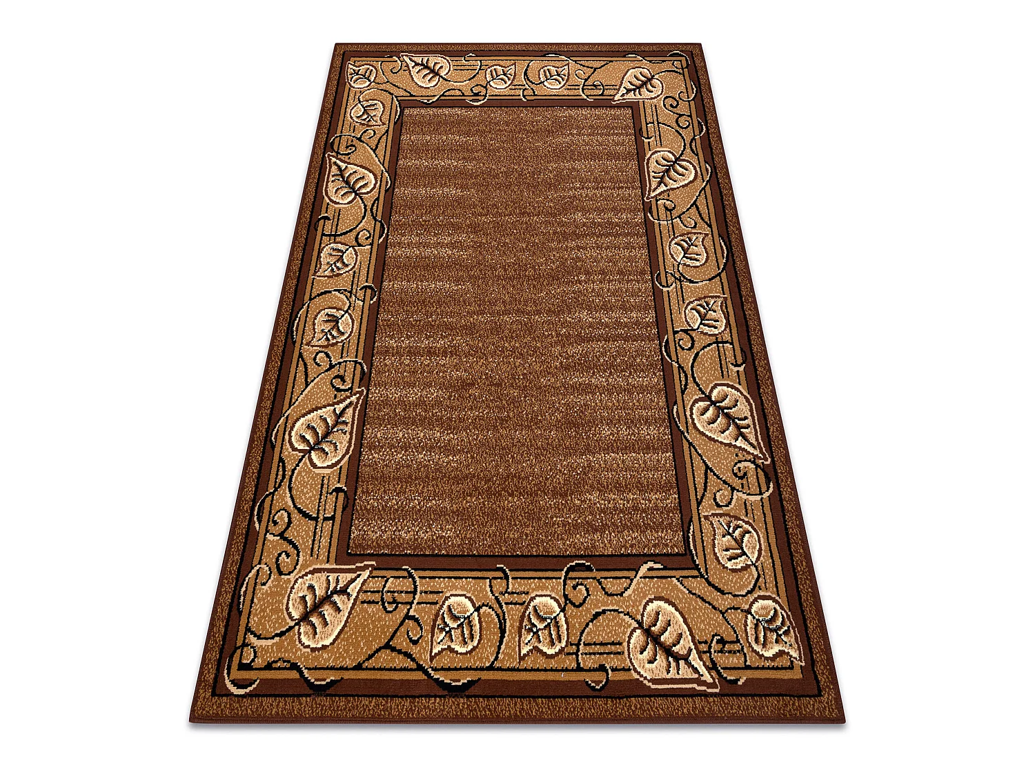 BCF Rug Morad FELIKS cadre, feuilles classique - marron 160x220 cm