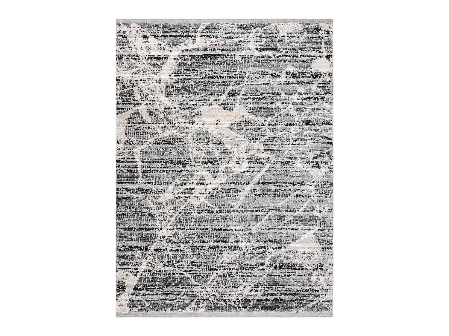 Tapis TULS structural, franges 51322 moderne, Marbre gris / ivoire 280x370 cm