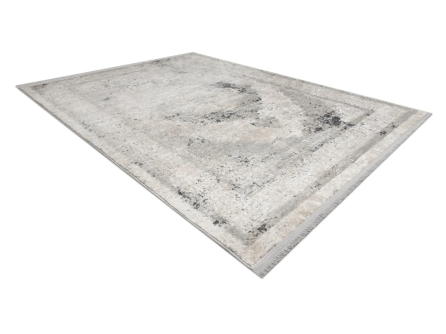 Tappeto TULS strutturale, frange 51321 vintage, Telaio, Rosone beige / 180x270 cm