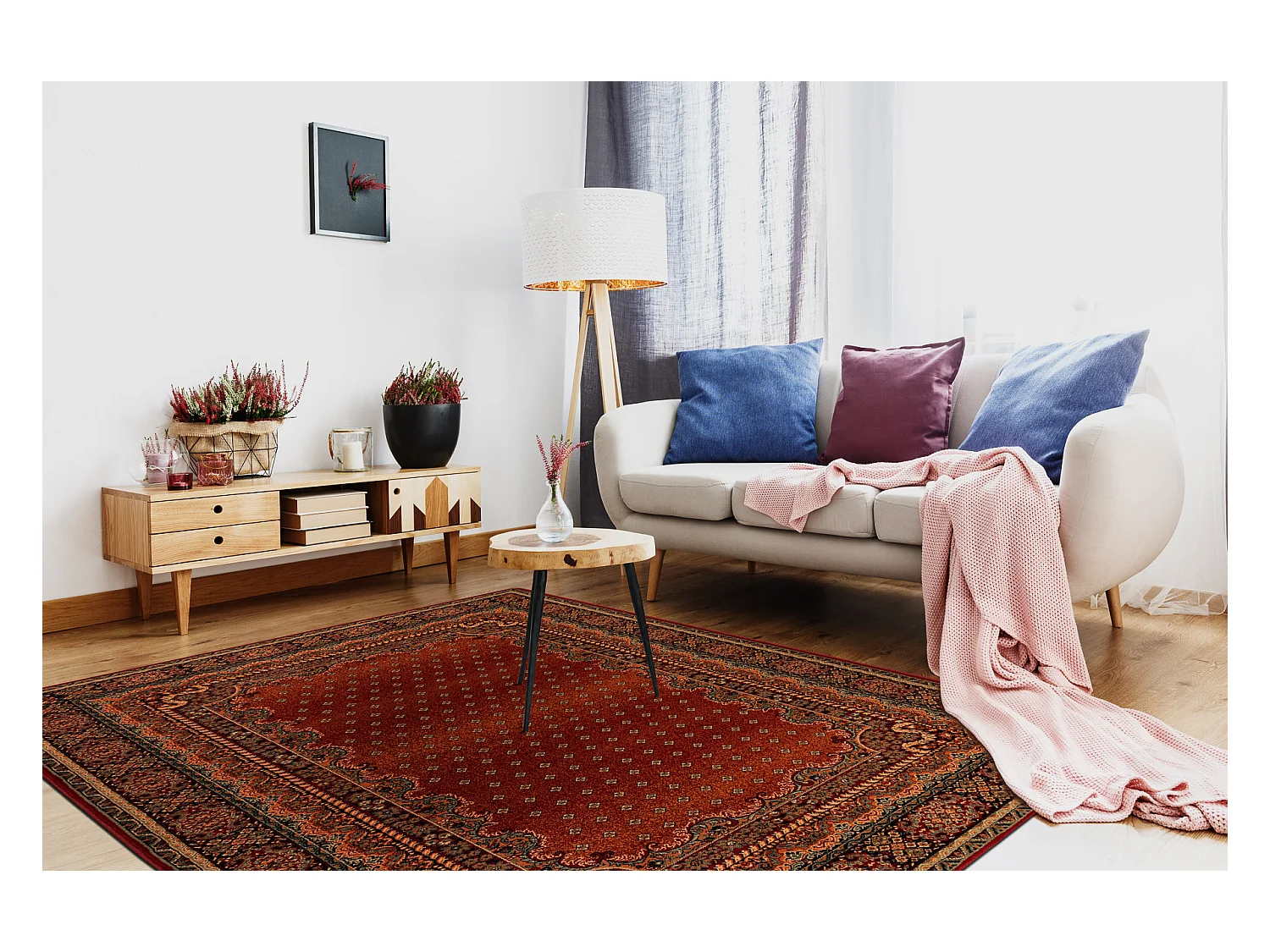 Tapis en laine POLONIA BARON bourgogne  300x400 cm