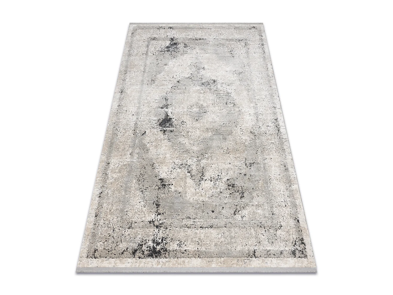 Tapijt modern TULS 51321 Vintage, kader, rosette beige / grijskleuring 280x370 cm
