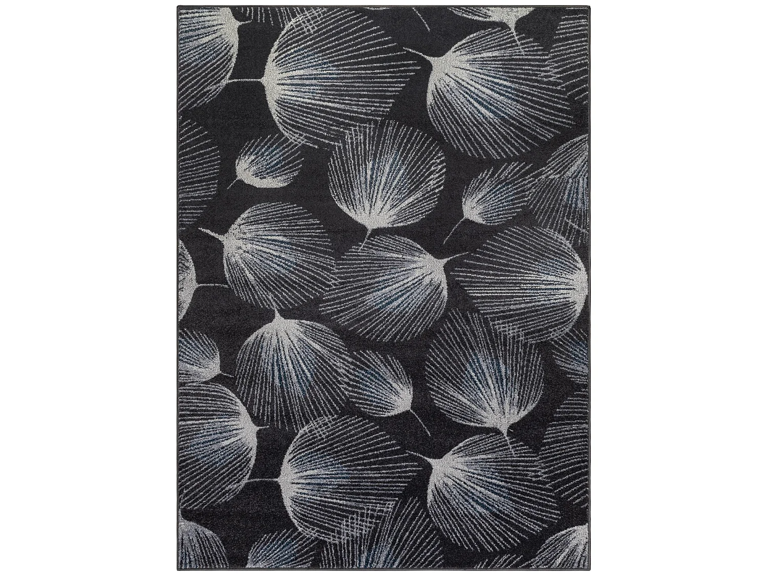 Tapijt HEOS 78545 anthracytkleuring / blauw VEER, Pluim ,  190x270 cm