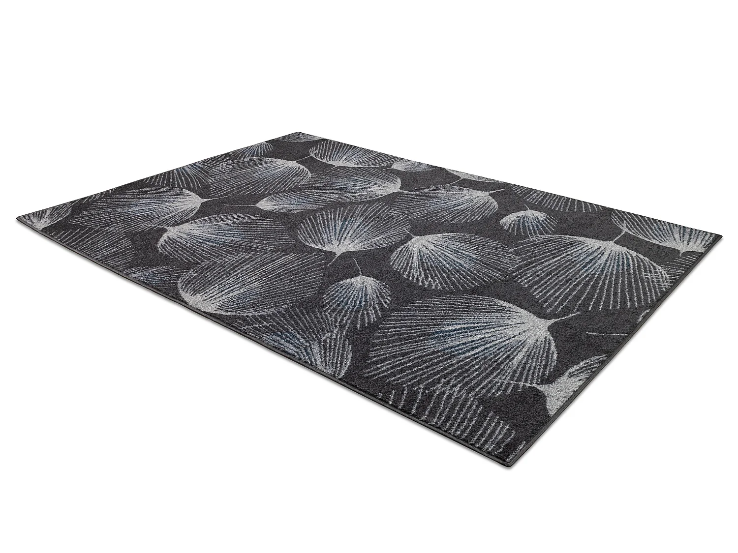 Tapijt HEOS 78545 anthracytkleuring / blauw VEER, Pluim ,  190x270 cm