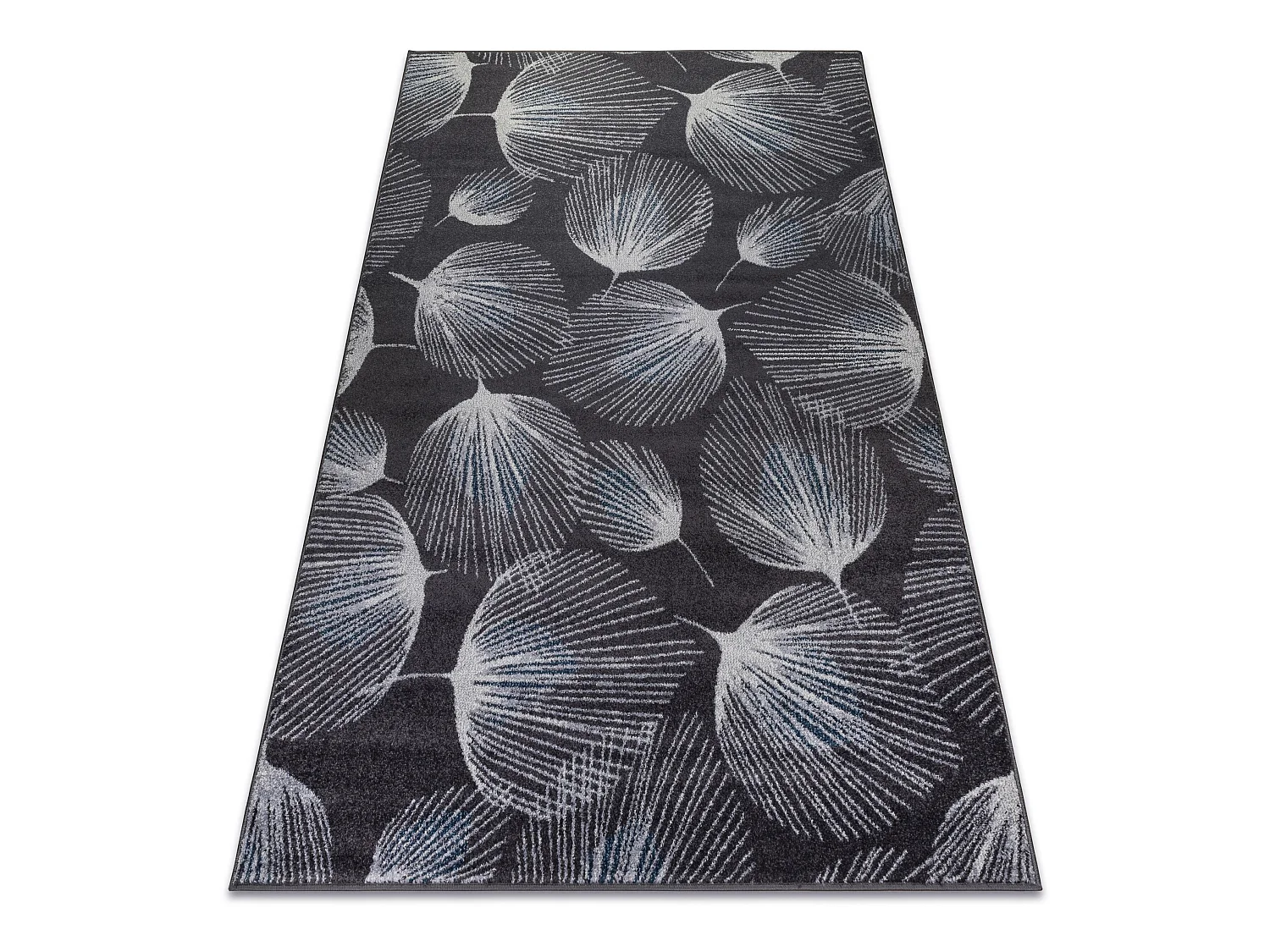 Tapis HEOS 78545 anthracite / bleu PLUMES 190x270 cm