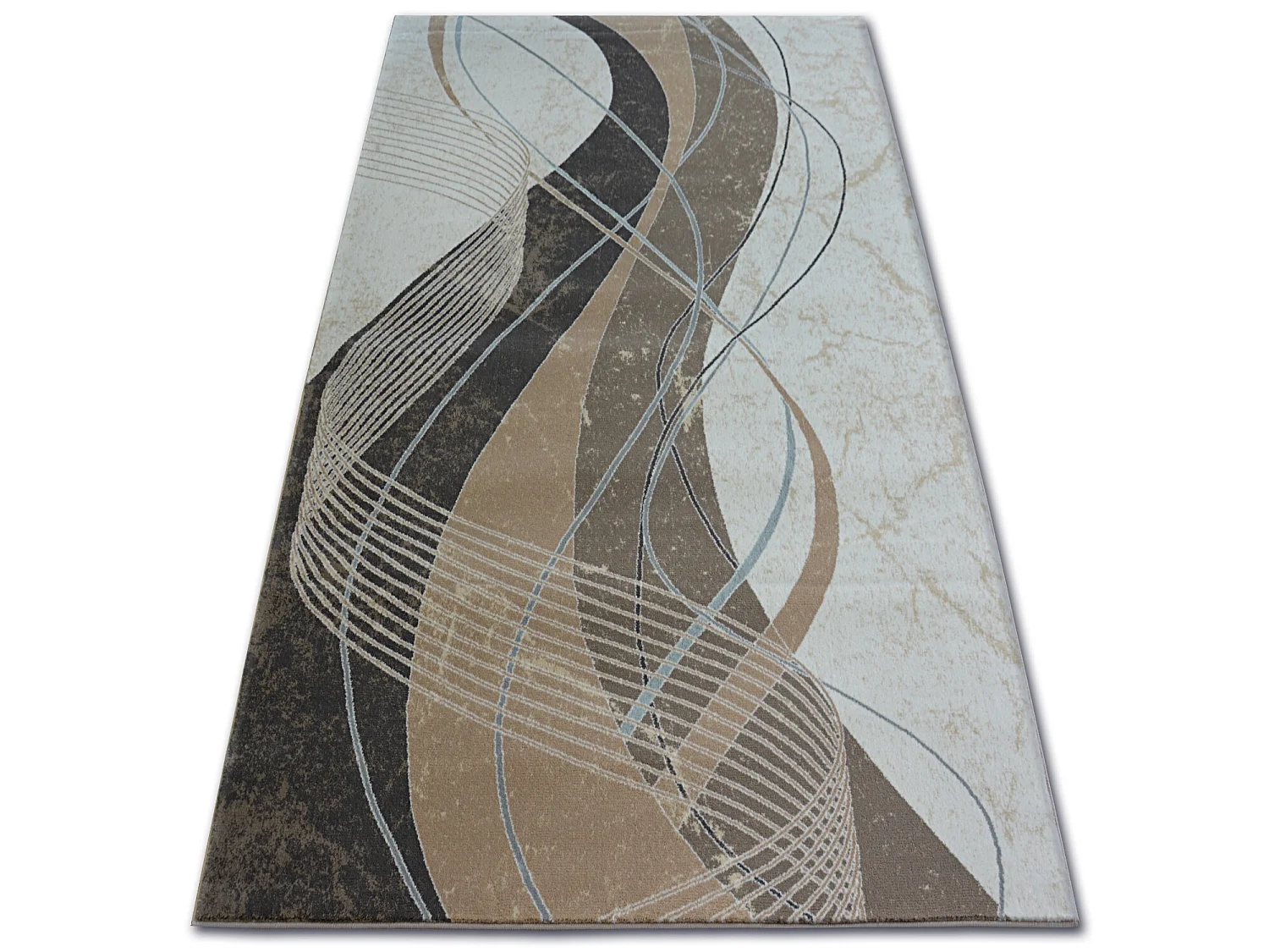 Tapis ARGENT - W4807 Vagues Crème et Marron 160x220 cm