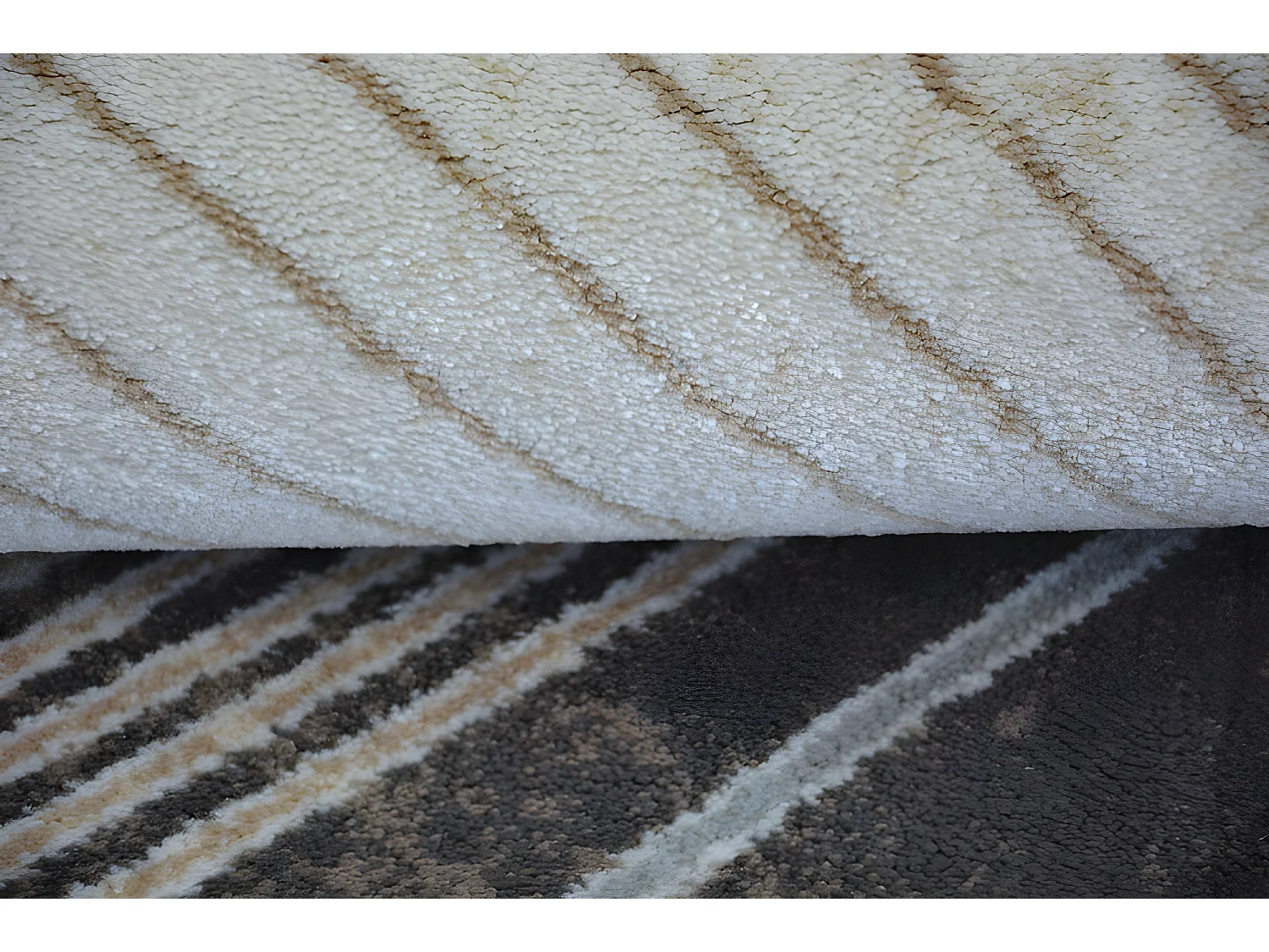 Tapis ARGENT - W4807 Vagues Crème et Marron 160x220 cm