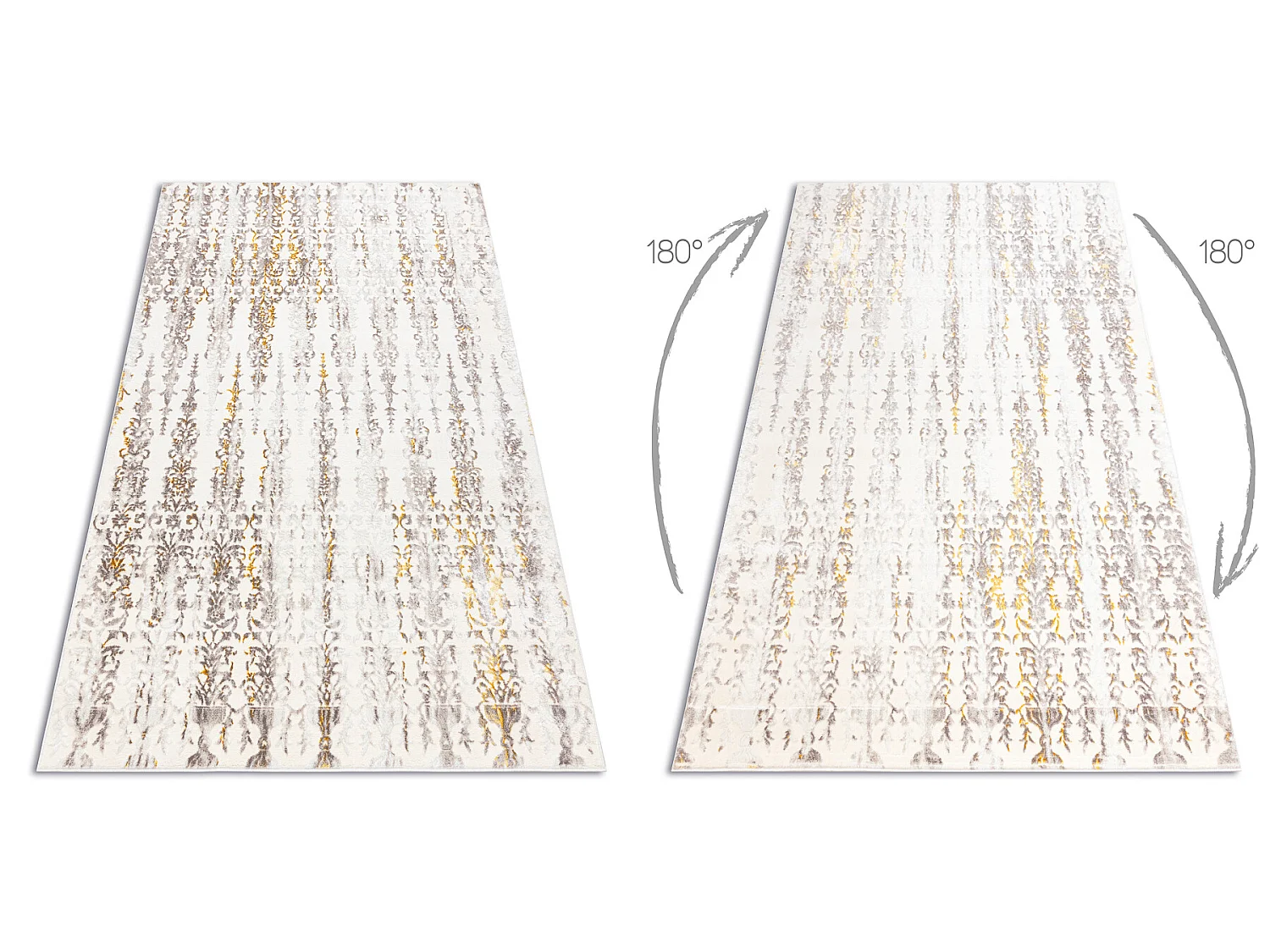 Tapijt CORE 241A Ornament Vintage - structureel, twee lagen vlies, bei 160x220 cm