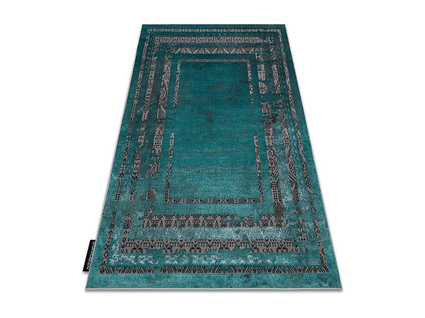 Tappeto DE LUXE moderne 1516 Telaio vintage - Structural verde / antra ...