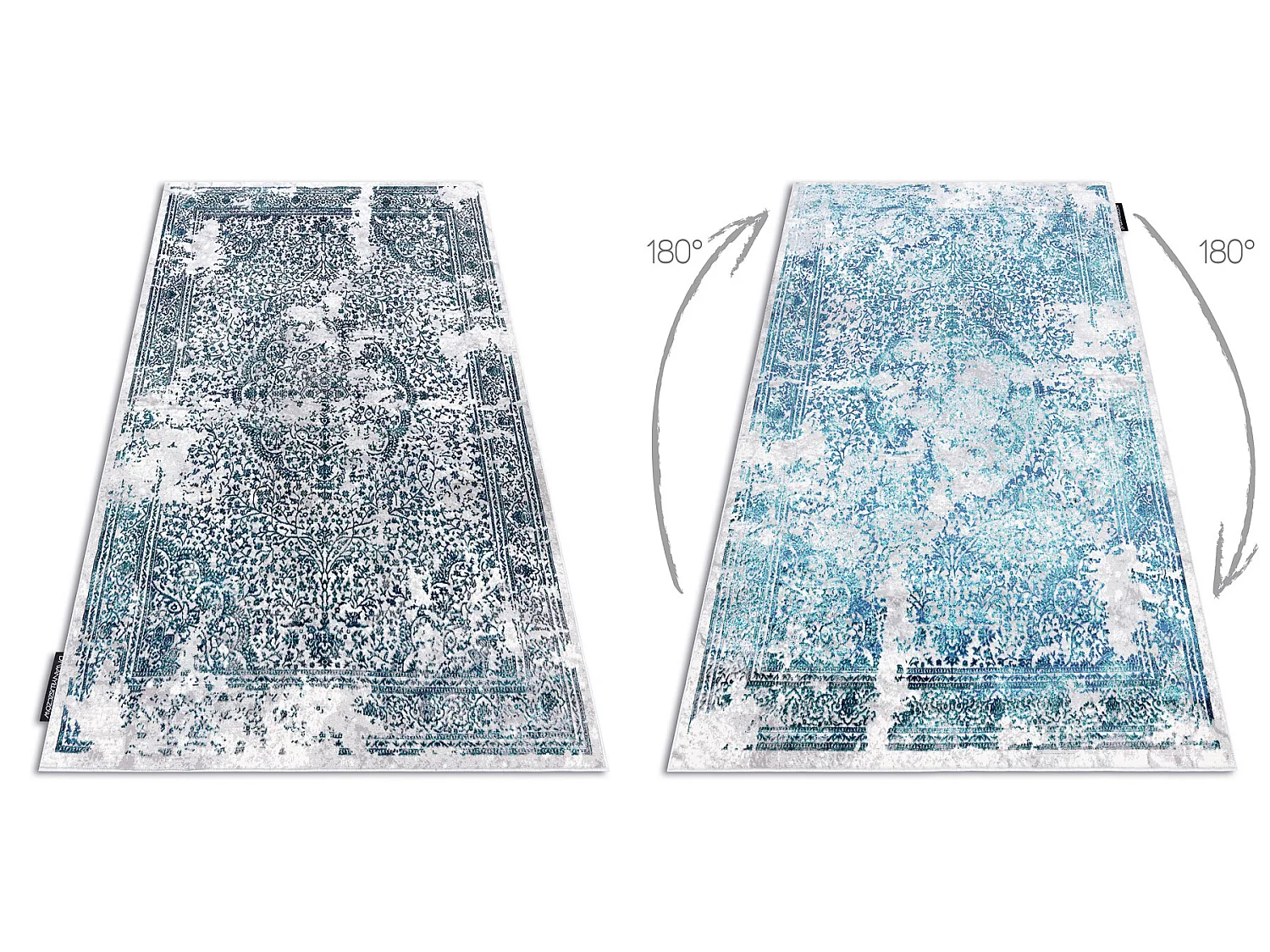 Tapijt DE LUXE modern 2082 Ornament vintage gewreven - Structureel cr� 160x220 cm