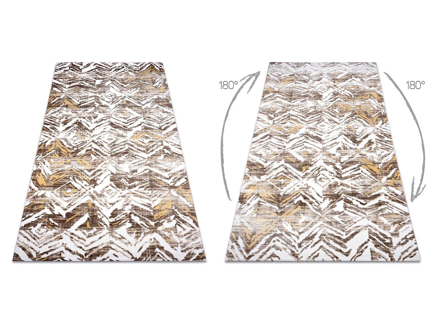 Tapijt ACRYL DIZAYN 121 beige / Geel 100x300 cm