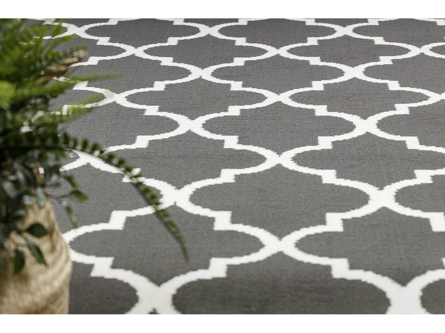 BCF Tapis Morad TRELIS Treillis marocain - anthracite, gris 200x300 cm