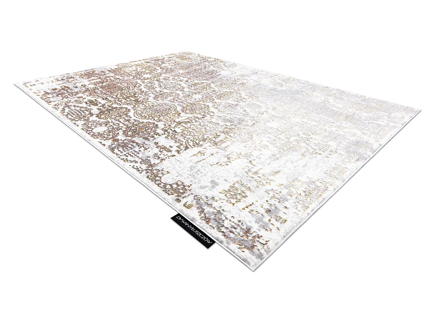 Tapijt DE LUXE modern 2081 Ornament vintage gewreven - Structureel gou 180x270 cm