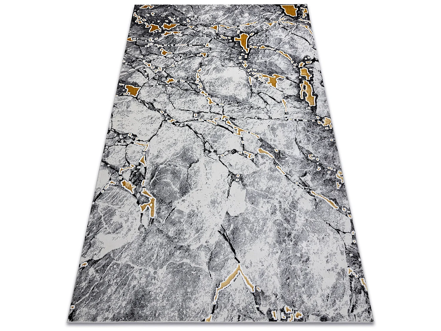 Tapis GLOSS moderne  528A 58 Marbre, calcul, élégant, glamour Ivoire 280x370 cm