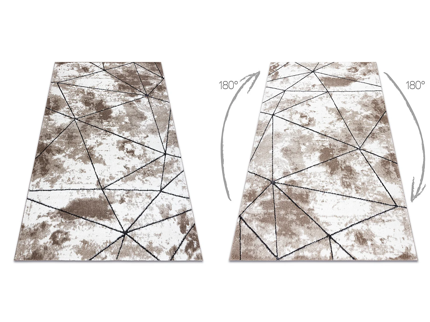 Tapis moderne COZY Polygons, géométrique, triangles - Structural deu 240x330 cm