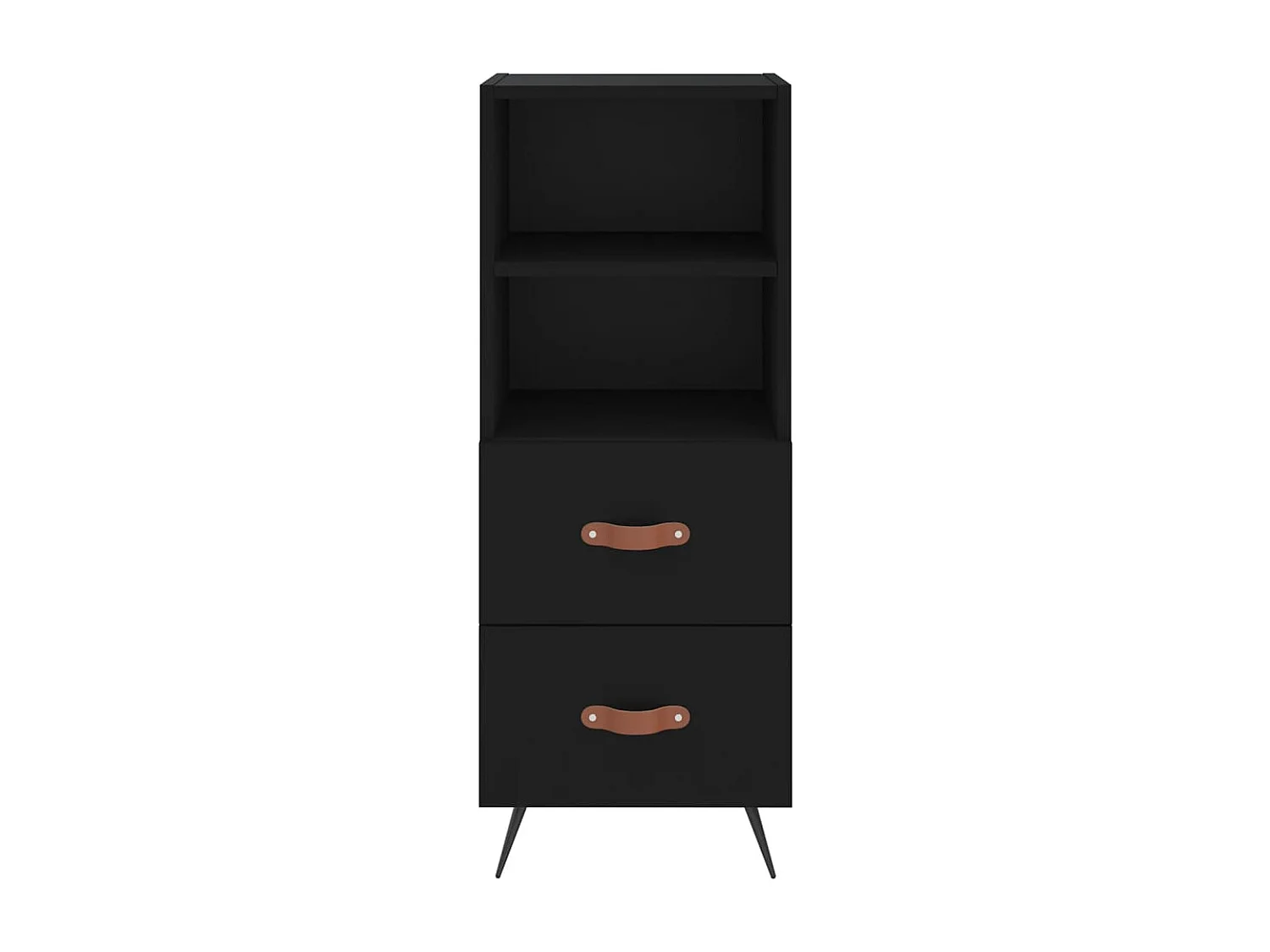 Sideboard Schwarz Anrichte 34,5x34x90 cm Holzwerkstoff -RM44085