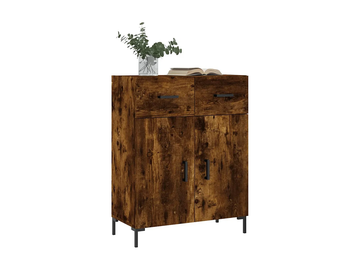 Sideboard Anrichte Räuchereiche 69,5x34x90 cm Holzwerkstoff -RM30487