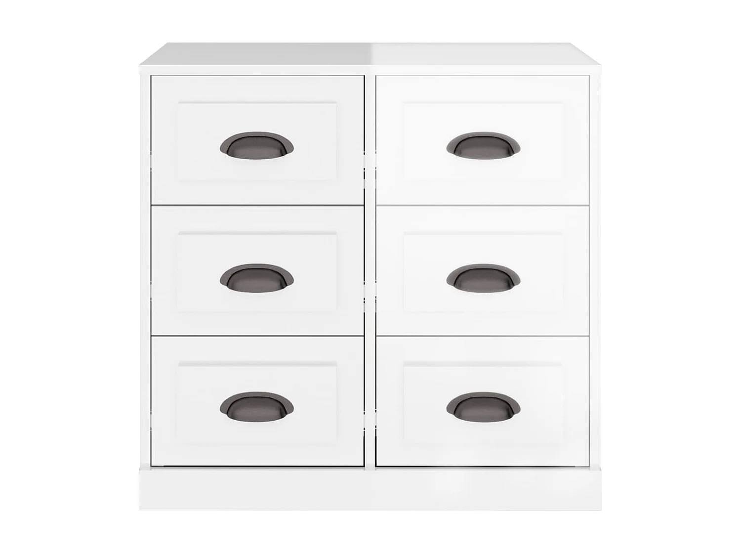 Sideboard Lowboard - Hochglanz-Weiß 70x35,5x67,5 cm Holzwerkstoff -RM85780