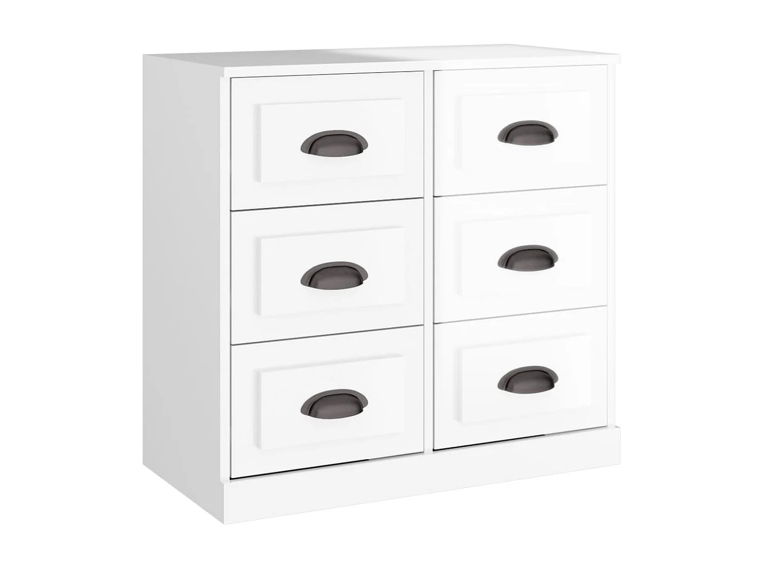 Sideboard Lowboard - Hochglanz-Weiß 70x35,5x67,5 cm Holzwerkstoff -RM85780