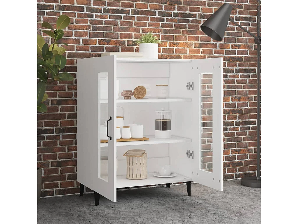 Sideboard Weiß Anrichte 69,5x34x90 cm Holzwerkstoff -RM89425