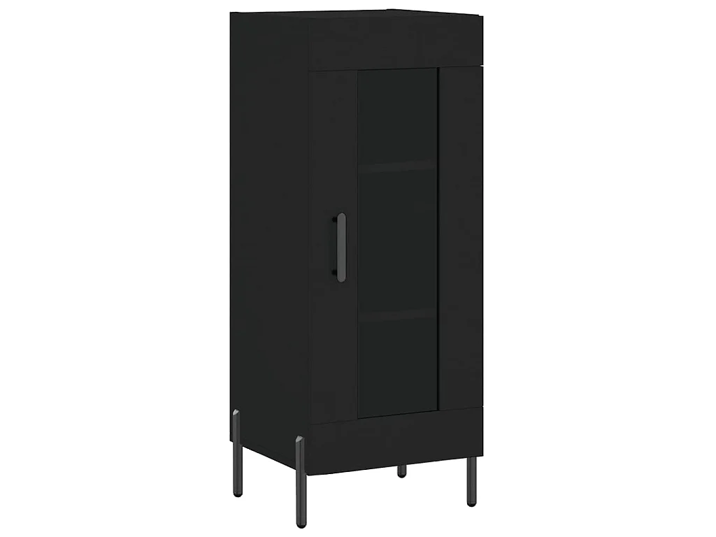 Sideboard Schwarz Anrichte 34,5x34x90 cm Holzwerkstoff -RM33214