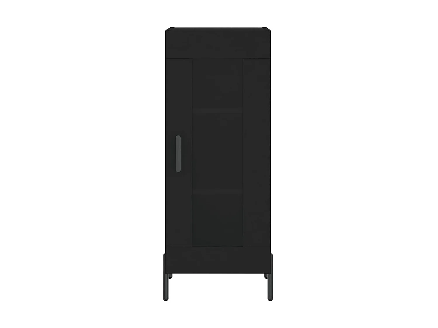 Sideboard Schwarz Anrichte 34,5x34x90 cm Holzwerkstoff -RM33214