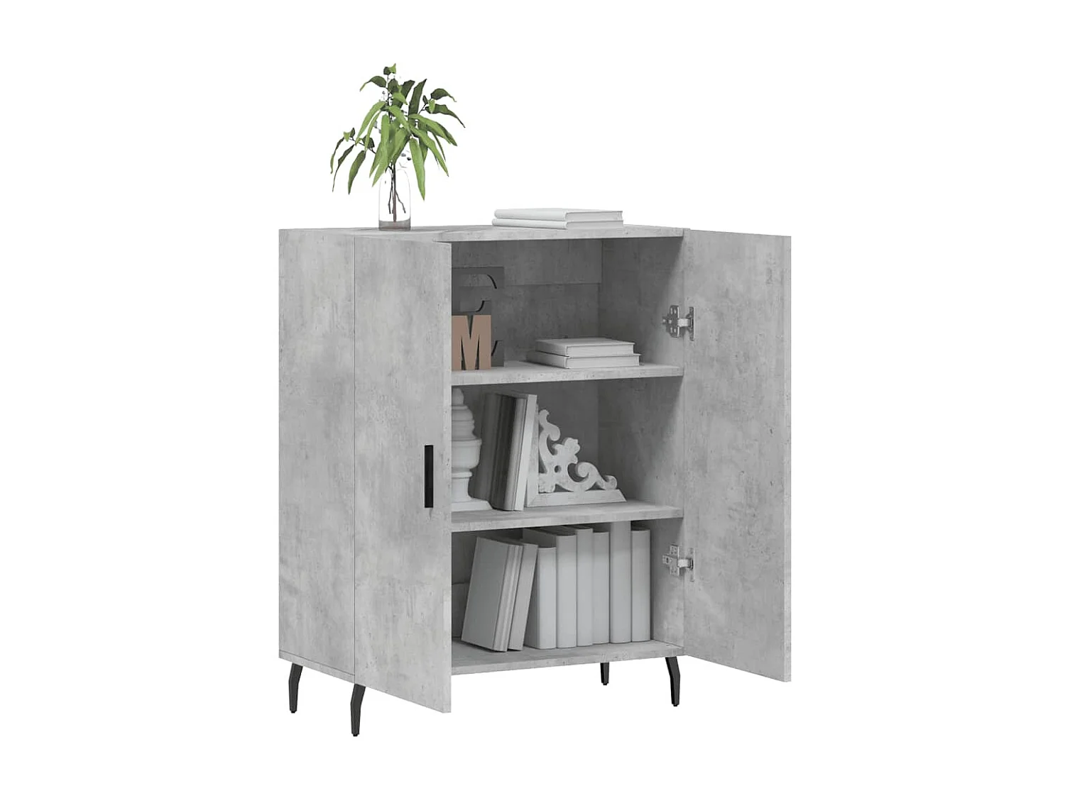 Sideboard Lowboard - Betongrau 69,5x34x90 cm Holzwerkstoff -RM38724