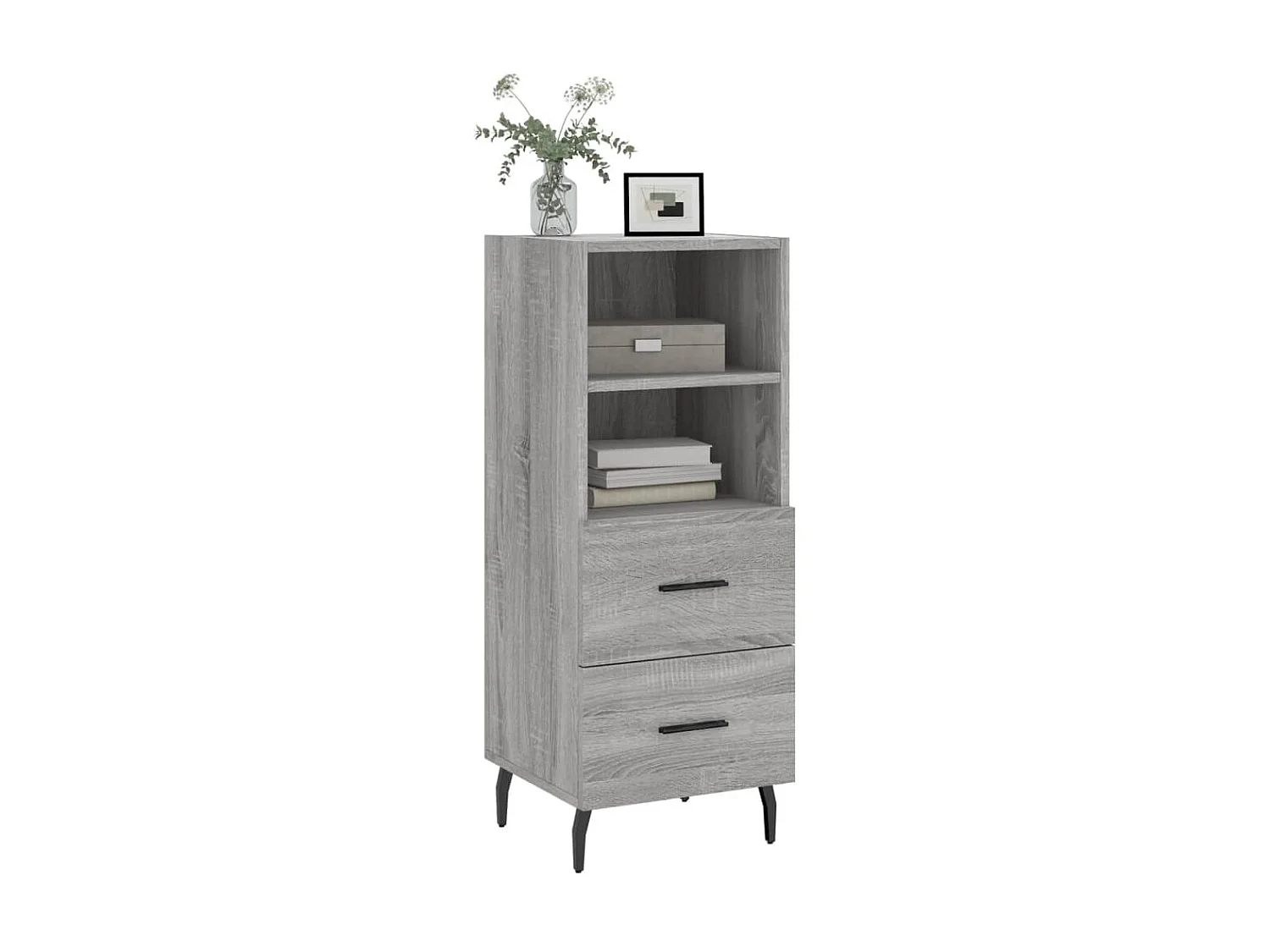 Sideboard Grau Sonoma - Lowboard 34,5x34x90 cm Holzwerkstoff -RM56849