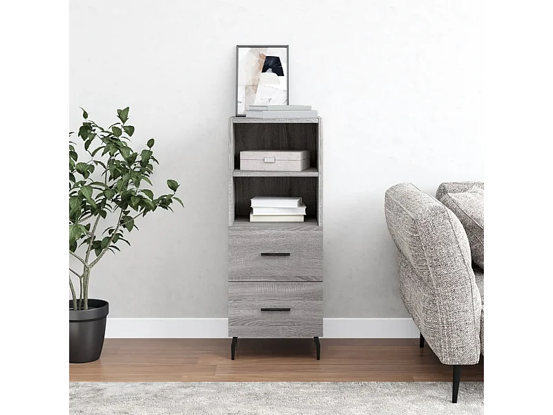 Sideboard Grau Sonoma - Lowboard 34,5x34x90 cm Holzwerkstoff -RM56849