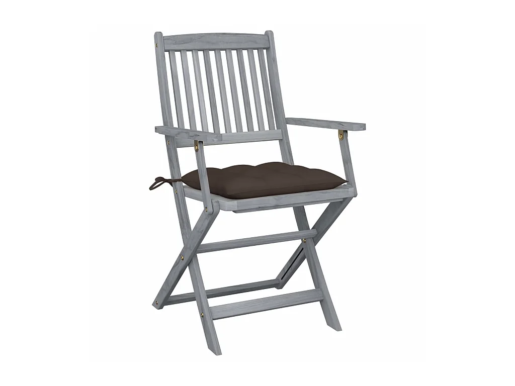 Klappbare Gartenstühle 2 Stk.| Outdoor-Stuhl mit Kissen Massivholz Akazie -gkd782763