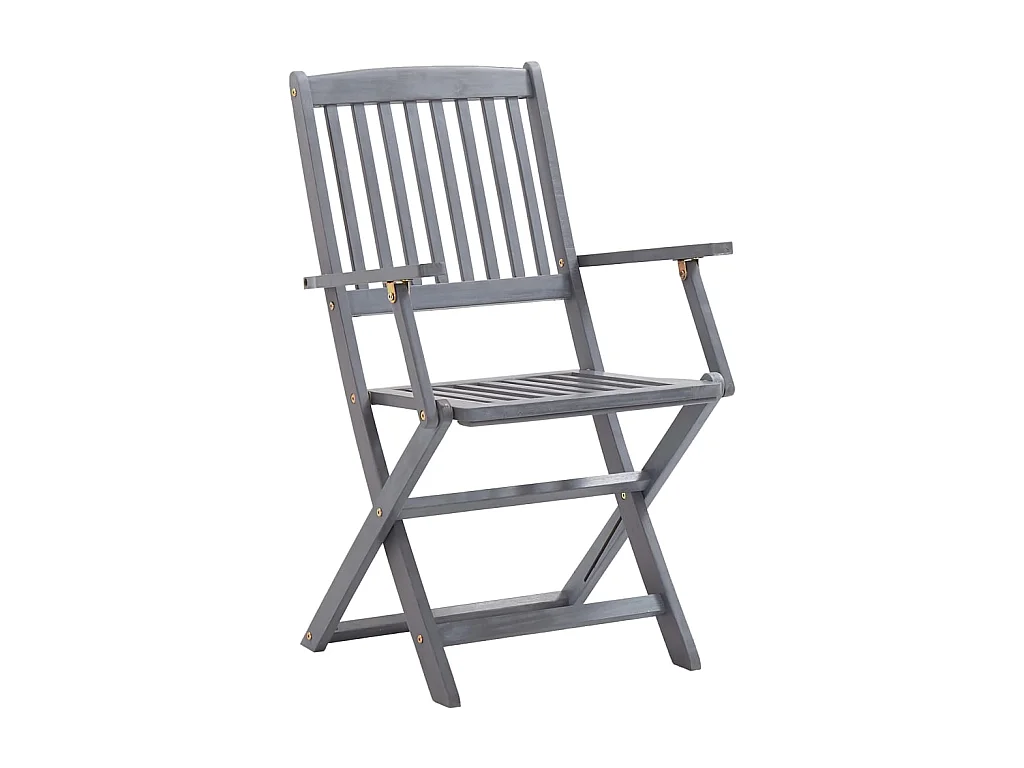 Klappbare Gartenstühle 2 Stk.| Outdoor-Stuhl mit Kissen Massivholz Akazie -gkd782763