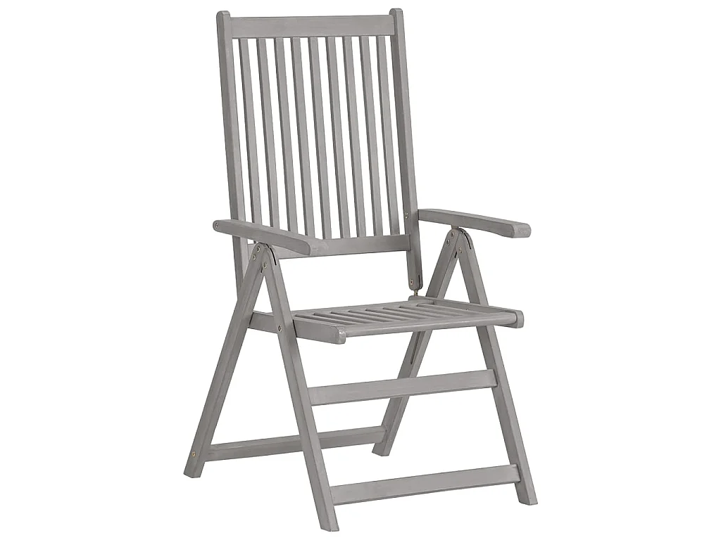 Chaises inclinables de jardin 2 pcs avec coussins Bois d'acacia SEF97306