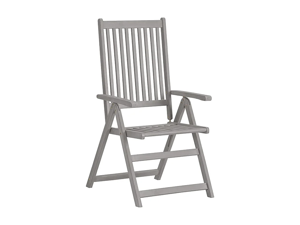 Chaises inclinables de jardin 2 pcs avec coussins Bois d'acacia SEF97306