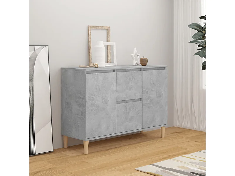 Sideboard Lowboard - Betongrau 103,5x35x70 cm Holzwerkstoff -RM88632