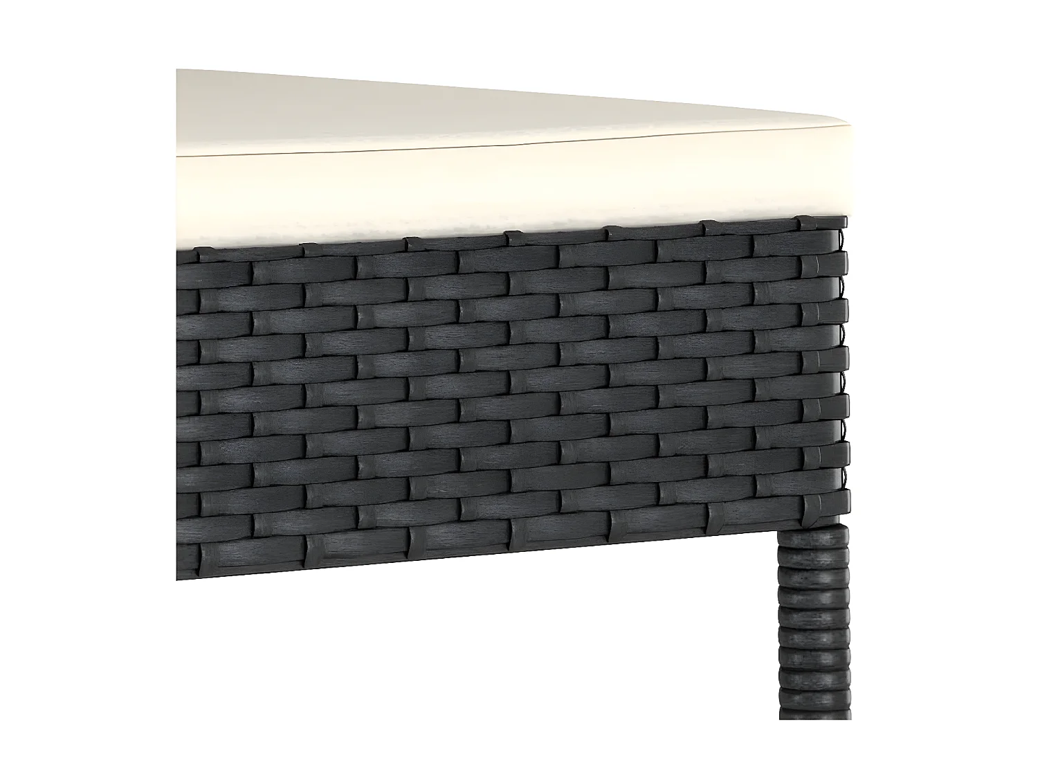 Chaises de salle à manger de jardin 4 pcs Résine tressée Noir SEF77568