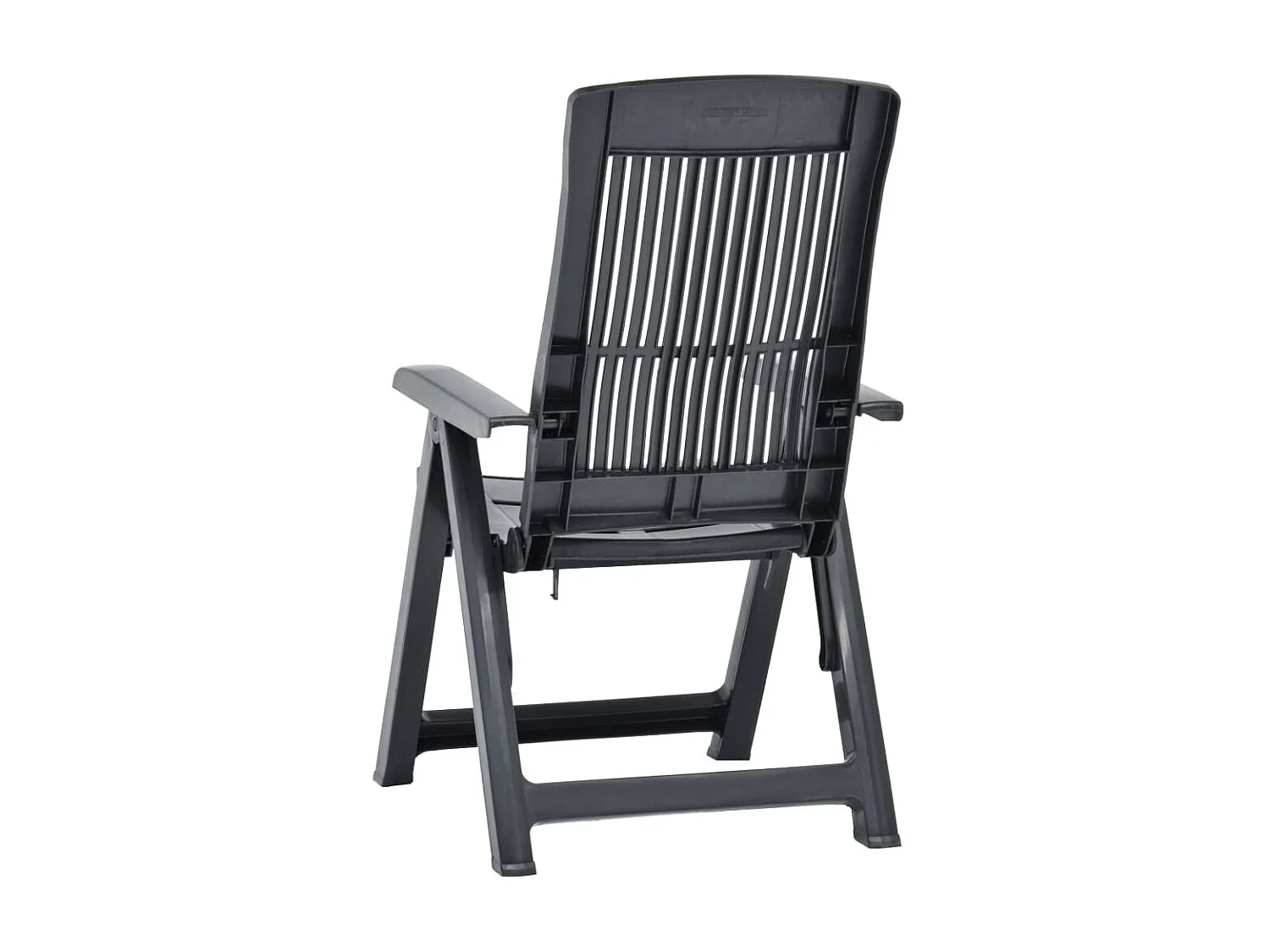 Chaises inclinables de jardin 2 pcs Plastique Anthracite SEF98000