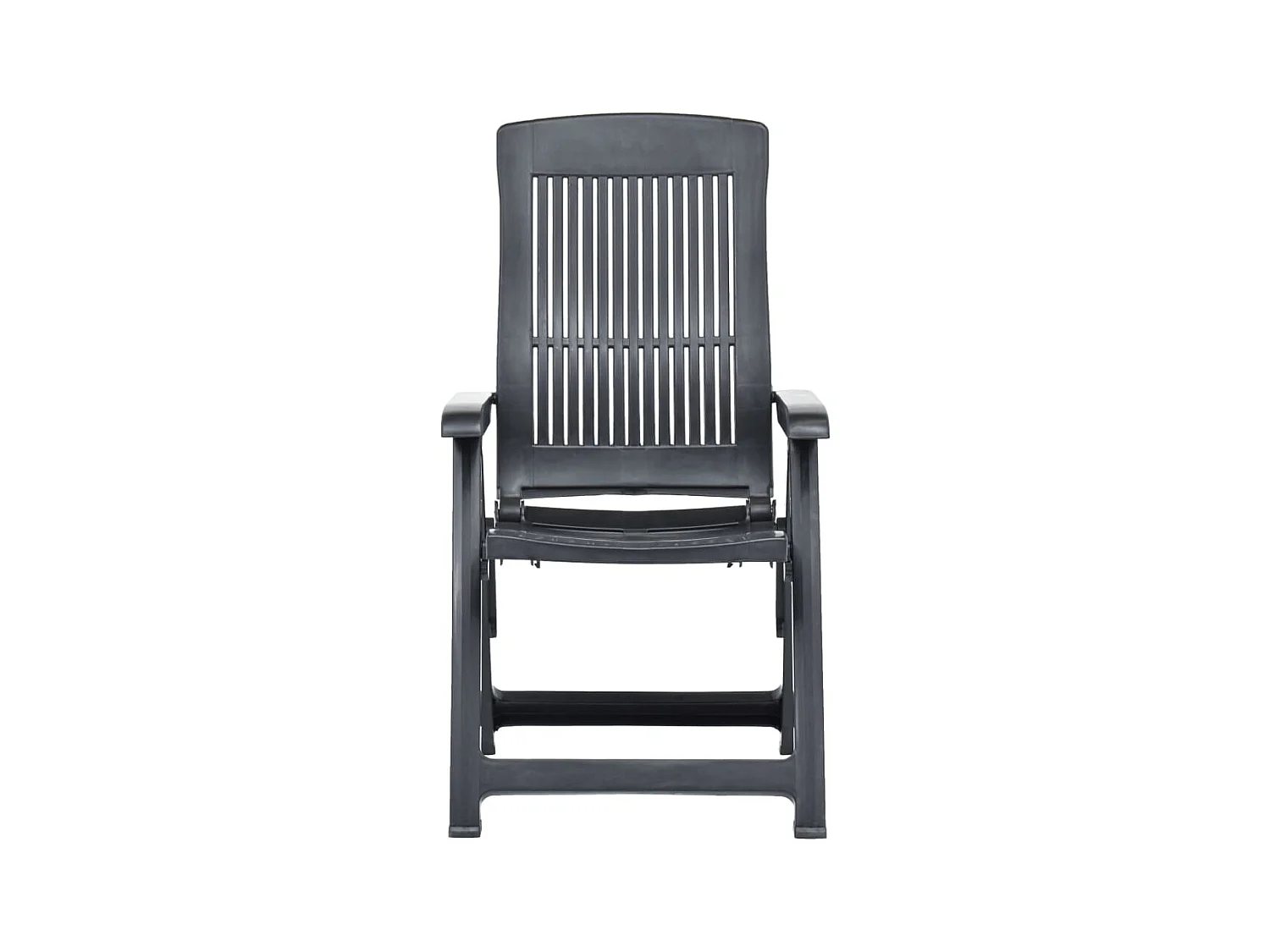 Chaises inclinables de jardin 2 pcs Plastique Anthracite SEF98000