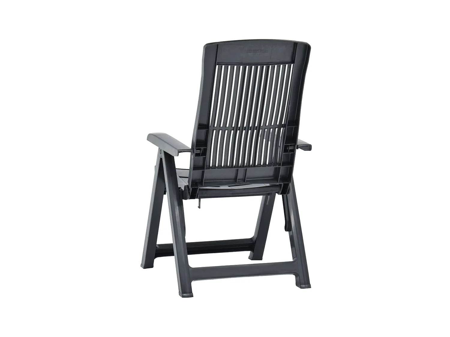 Chaises inclinables de jardin 2 pcs Plastique Anthracite SEF98000