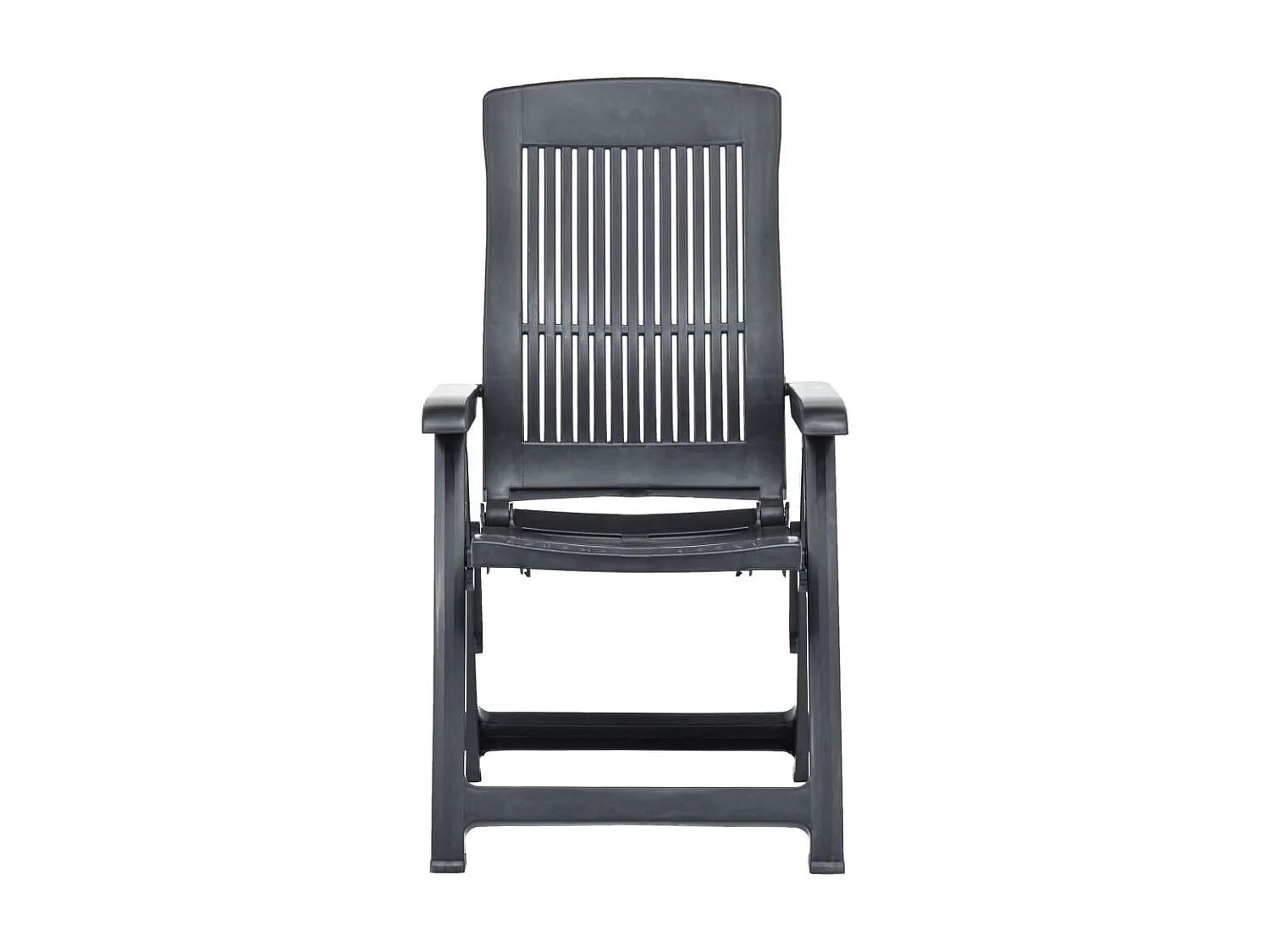 Chaises inclinables de jardin 2 pcs Plastique Anthracite SEF98000