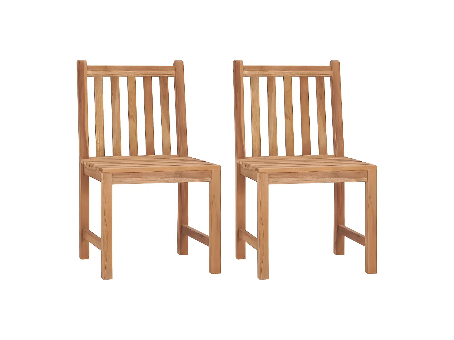 Chaises de jardin 2 pcs avec coussins Bois de teck massif SEF44200
