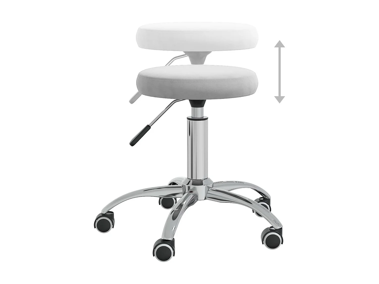 Tabouret de massage Velours Gris clair SEF64023
