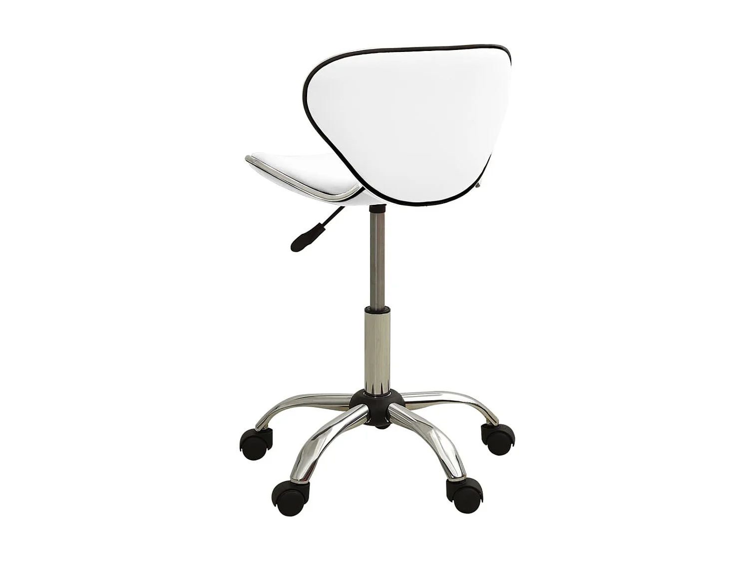 Taburete de salón de belleza de cuero sintético blanco ES73949