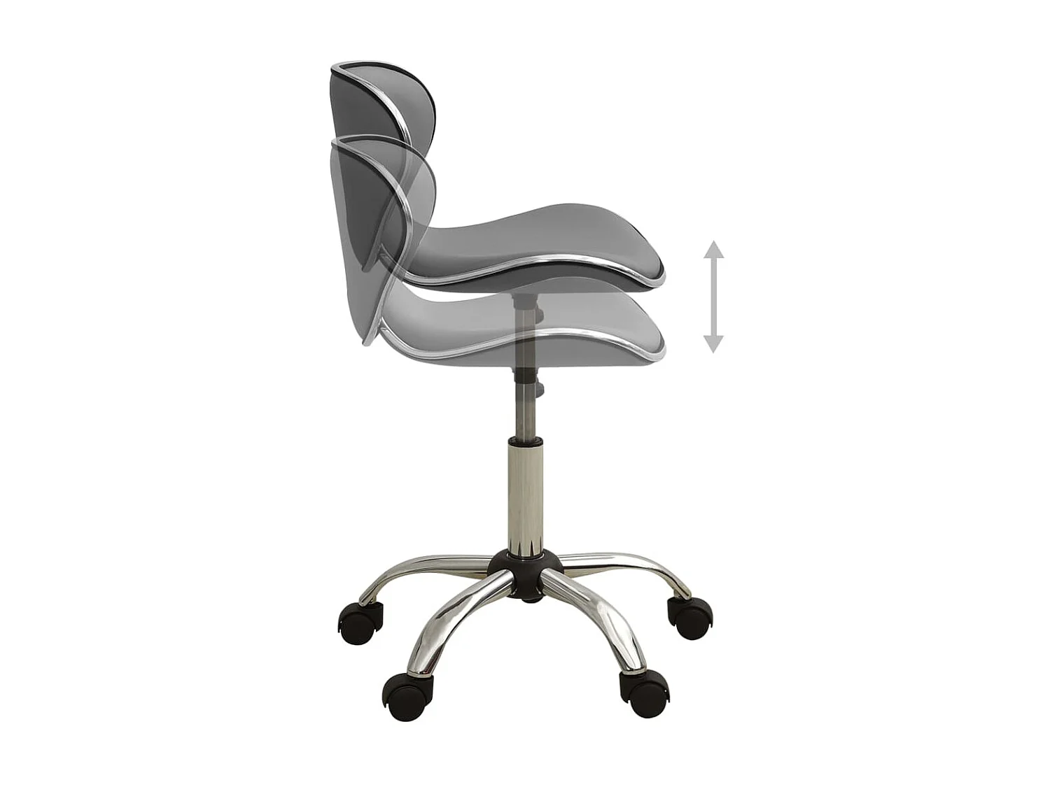 Tabouret de bureau Gris Similicuir SEF40068