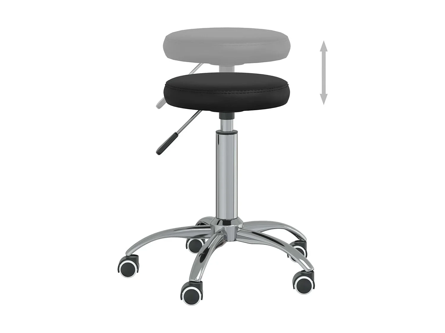 Tabouret de massage Similicuir Noir SEF14896
