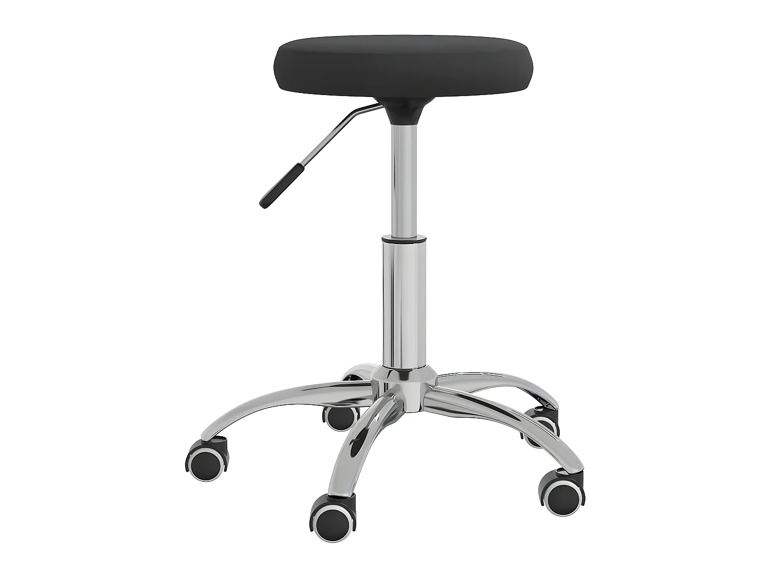 Tabouret de massage Velours Noir SEF92113