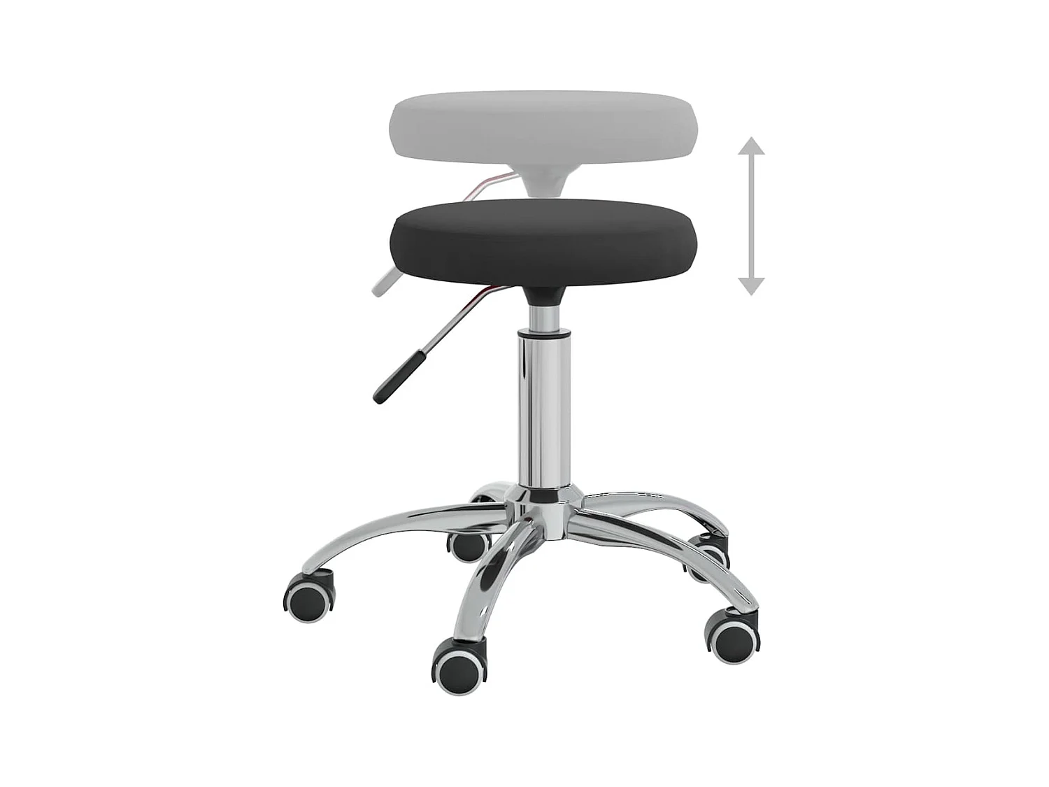 Taburete de masajes terciopelo negro ES66510