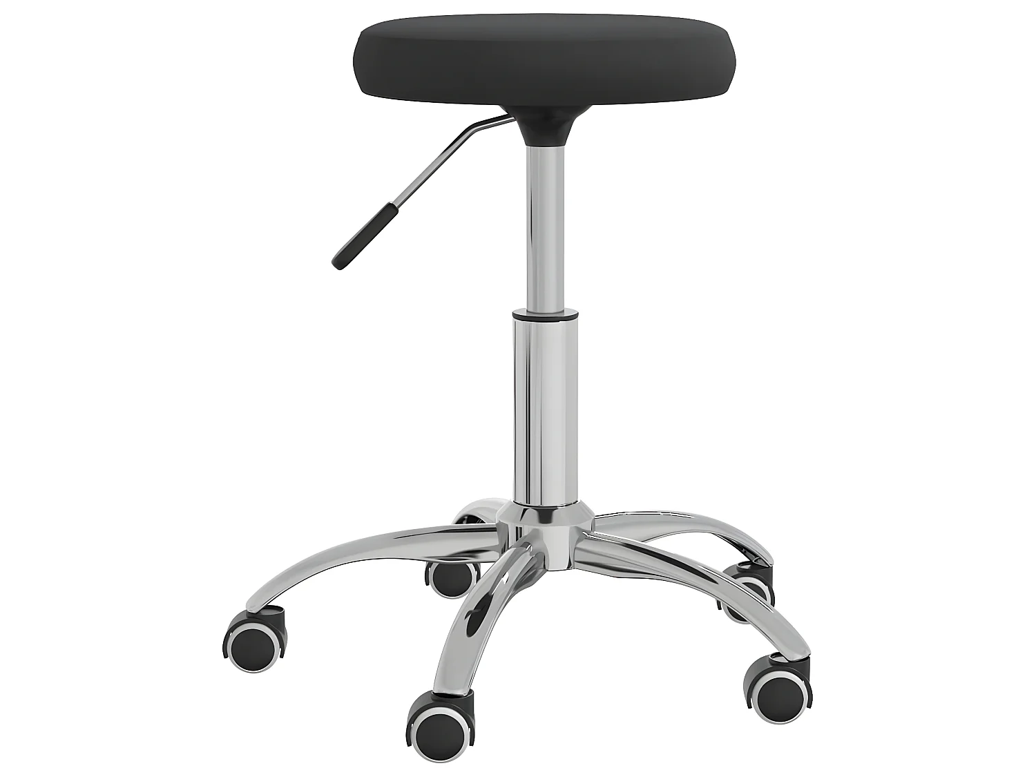 Tabouret de massage Velours Noir SEF92113