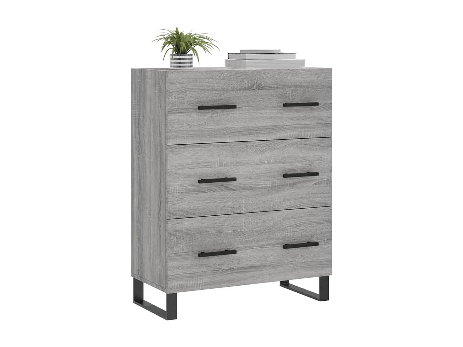 Sideboard Grau Sonoma - Lowboard 69,5x34x90 cm Holzwerkstoff -RM43106