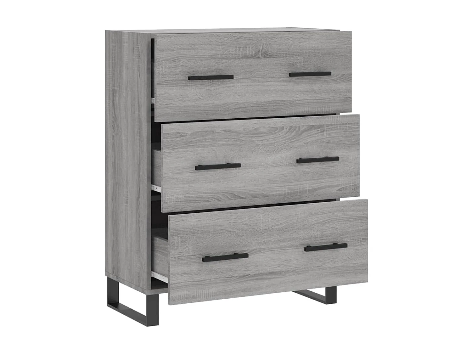 Sideboard Grau Sonoma - Lowboard 69,5x34x90 cm Holzwerkstoff -RM43106